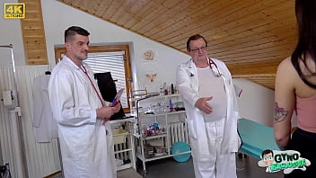 Big busty pornstar Barbie Esm examined by two perverted doctors